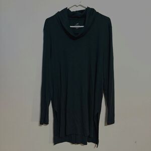 J.Jill Women's Pima Cowl Neck Tunic XL Black Long Sleeve